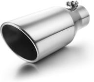 a-karck 3" inlet to 5" outlet exhaust tip: 12" overall length, polishing bolt on design – protect your tailpipe logo