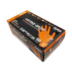 img 3 attached to SAS Safety 66573 Astro Grip Nitrile Disposable Gloves, Large, Powder-Free - Pack of 100