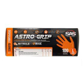 img 2 attached to SAS Safety 66573 Astro Grip Nitrile Disposable Gloves, Large, Powder-Free - Pack of 100
