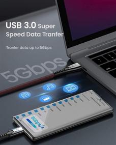 img 3 attached to 🔌 AINOPE USB Type C кабель [2-Pack 6.6FT+6.6FT] - Быстрая зарядка, провод Type C, синхронизация данных USB 3.0 5Gbps - Совместим с Samsung Galaxy S10+ S10 S9 S8, Note 10 9 8, LG