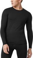 👕 lapasa men's thermal underwear top, fleece-lined long sleeve shirt - light/mid/heavy weight - 1 &amp; 2 packs (thermoflux m09/m55/m26) логотип