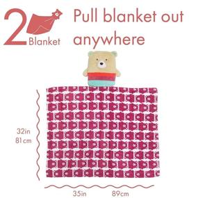 img 3 attached to 🐻 Kids Preferred Rise &amp; Shine Sleepy Stuffs - Plush Bear Blanket, 12 inches