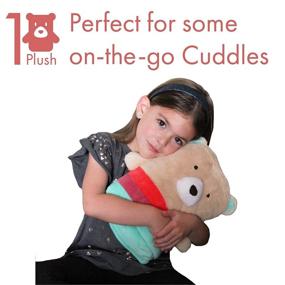 img 4 attached to 🐻 Kids Preferred Rise &amp; Shine Sleepy Stuffs - Plush Bear Blanket, 12 inches