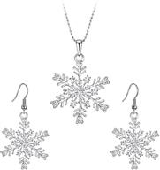 ❄️ exquisite ever faith silver tone austrian snowflake jewelry for women: elegant and timeless design logo