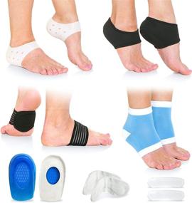 img 4 attached to 🌱 Ultimate Plantar Fasciitis Foot Pain Relief Kit - Premium Support, Therapy Wraps, Compression Socks & More