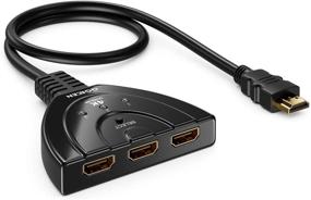 img 4 attached to 🔀 QGECEN 4K HDMI переключатель - 3 порта HDMI разветвитель 3 в 1 выходной концентратор для ТВ DVD Amazon Fire Stick Chromecast Roku ноутбука PlayStation Xbox - поддерживает полное HD 1080P 3D HDCP