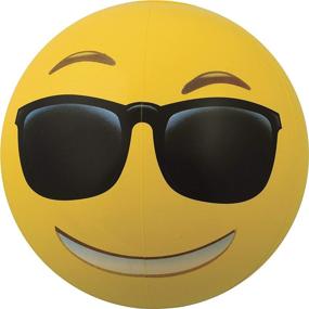 img 2 attached to 🕶️ 18-Inch Coconut Float Emoji Beach Ball Sunglasses, Cool Shades Emoji Beach Ball
