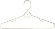 white 6pk heavy duty tubular 🧺 hanger with attachable hook - sturdy closet organizer логотип