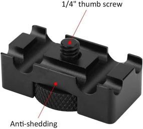 img 2 attached to 📷 Richer-R Camera Cable Clamp, DSLR Tether Cable Lock Clip Protector - Aluminum Alloy, Black