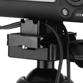 img 1 attached to 📷 Richer-R Camera Cable Clamp, DSLR Tether Cable Lock Clip Protector - Aluminum Alloy, Black