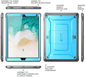 img 3 attached to 📱 SUPCASE iPad Pro 12.9 Case 2017, Heavy-Duty Unicorn Beetle Pro Series Full-Body Rugged Protective Case - Blue, Apple iPad Pro 12.9 Inch 2017 Version, No Screen Protector, Not Compatible with 2018 Edition