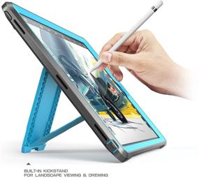 img 2 attached to 📱 SUPCASE iPad Pro 12.9 Case 2017, Heavy-Duty Unicorn Beetle Pro Series Full-Body Rugged Protective Case - Blue, Apple iPad Pro 12.9 Inch 2017 Version, No Screen Protector, Not Compatible with 2018 Edition