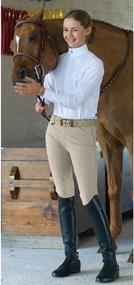 img 2 attached to Ovation Girls Euroweave Sidezip Breeches Sports & Fitness