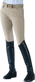 img 1 attached to Ovation Girls Euroweave Sidezip Breeches Sports & Fitness