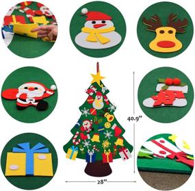 img 3 attached to Fayoo DIY Felt Christmas Tree: 30pcs Ornaments for Handmade Door Wall Decorations