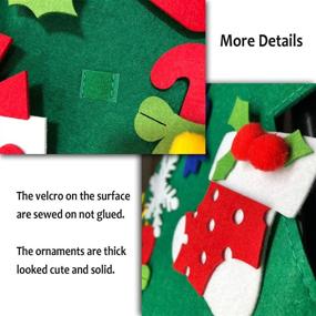 img 1 attached to Fayoo DIY Felt Christmas Tree: 30pcs Ornaments for Handmade Door Wall Decorations