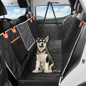 img 4 attached to 🐶 Kodagia Dog Car Seat Cover: Waterproof, Scratchproof & Nonslip - Universal Size Pet Seat Covers for Cars, SUVs, Trucks with Storage Pocket and Hammock Design