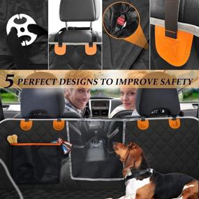 img 3 attached to 🐶 Kodagia Dog Car Seat Cover: Waterproof, Scratchproof & Nonslip - Universal Size Pet Seat Covers for Cars, SUVs, Trucks with Storage Pocket and Hammock Design