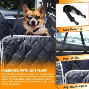 img 1 attached to 🐶 Kodagia Dog Car Seat Cover: Waterproof, Scratchproof & Nonslip - Universal Size Pet Seat Covers for Cars, SUVs, Trucks with Storage Pocket and Hammock Design