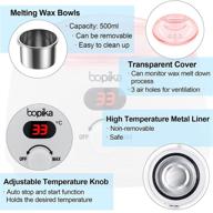 🔥 bopika wax warmer hair removal kit - digital display, adjustable temperature - includes 4pack hard wax beans and 10pcs wax applicator sticks (white) logo