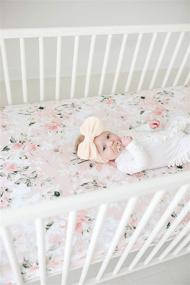 img 3 attached to 🌸 Soft Viscose from Bamboo Posh Peanut Fitted Crib Sheet, Vintage Pink Rose, Standard Size for Crib and Toddler Mattresses 52" by 28