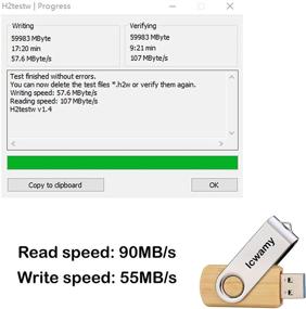 img 4 attached to Флеш-накопитель lcwamy USB3.0 на 64 ГБ с скоростью чтения/записи 55 МБ/100 МБ - дизайн из бамбука - быстрый USB3.0 флеш-накопитель на 64 ГБ с подарочной коробкой - USB151