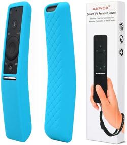 img 4 attached to 🔵 AKWOX Silicone Remote Case: Shockproof and Washable for Samsung BN59-01241A BN59-01242A BN59-01292A Remote with Lanyard (Blue)