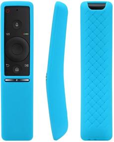 img 2 attached to 🔵 AKWOX Silicone Remote Case: Shockproof and Washable for Samsung BN59-01241A BN59-01242A BN59-01292A Remote with Lanyard (Blue)