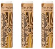 protect and moisturize your lips with portland bee balm solar eclipse spf 15 lip balm - natural, handmade, beeswax based, 3 tube pack logo