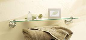 img 2 attached to 🚿 Sage Glass Bathroom Vanity Shelf in Brushed Nickel by Moen DN6890BN