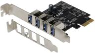 🔌 седна - адаптер pci express usb 3.1 gen i (5 гбит / с) с 4 портами: поддержка windows, linux, mac, низкий профиль, не требуется подключение к питанию логотип