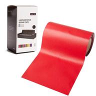 🔴 versatile leather repair tape red patch kit: self-adhesive, multiple colors, 3x60 inches - ideal for sofas, car seats, furniture, handbags & more! logo