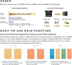 img 1 attached to 📦 Ultimate Duo - 8TB Portable SSD 2 Bay RAID - USB 3.2 Gen 2 Type-C - RAID0/RAID1/JBOD - Sleek Black Aluminum Build - Blazing Transfer Speeds up to 1000MB/s - (DMR8000S)
