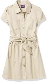 img 1 attached to 👗 French Toast Girls' Twill Safari Shirtdress: Trendy Style for Adventurous Young Ladies