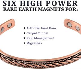 img 2 attached to MAGNETJEWELRYSTORE Copper Bracelet for Magnetic Therapy with High Power Waves