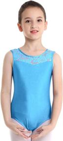 img 3 attached to Winying Girls Floral Lace Splice Leotard Jumpsuit: Perfect for Ballet, Dance, and Gymnastics with a stylish Cut Out Back