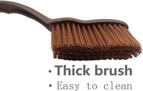 img 2 attached to 🔍 Durable Dustpan and Brush Set with Hand Broom Whisk - Perfect for Camping, Keyboard Cleaning, Small Messes, and Pet Owners! Regular Size - (Brown)