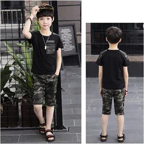 img 2 attached to 👕 Versatile Camouflage Outfits: Boys' Sleeve Pieces Clothing Sets