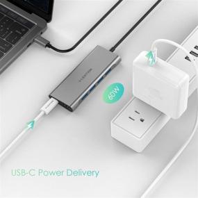 img 2 attached to Лентион 3,3 фута USB C Мультипорт Хаб: 4K HDMI, 4 USB 3.0, тип С зарядка - MacBook Pro, новый Mac Air, Chromebook и другое!