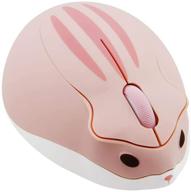 🐹 1200dpi usb cordless mouse cute hamster shape, 2.4ghz wireless portable mobile optical mouse for pc laptop computer notebook macbook, ideal gift for kids girls (pink), less noise логотип