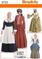 simplicity historical dresses sewing pattern costumes for women: sizes 14-22 by andrea schewe - step into the past with style! logo