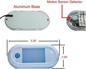 img 2 attached to 🔒 Enhanced Security: 5" Motion Sensor RV LED Porch Light Fixture for Marine Boats, RVs, Motorhomes, Campers, Trailers - Waterproof, Heavy Duty, 12v 24v Compatible