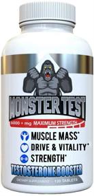 img 4 attached to 💪 Maximize Muscle Mass and Power Up Your Performance with Angry Supplements Monster Test: All-Natural Testosterone Booster, Made in USA - Boost T-Levels, Energy, and Sex Drive!