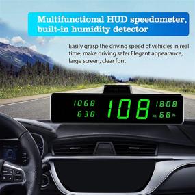 img 1 attached to 🚗Kingneed C3020 Универсальный GPS спидометр HUD с детектором влажности: Предупреждение о превышении скорости, для автомобилей и других транспортных средств