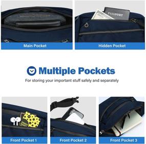 img 1 attached to 🎒 Versatile Navy ProCase Waist Pack: Perfect for Travel, Hiking, Running, and Outdoor Sports!