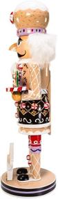 img 1 attached to Kurt Adler 16-Inch Gingerbread Christmas Nutcracker: Handcrafted Wooden Delight