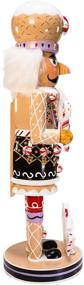 img 2 attached to Kurt Adler 16-Inch Gingerbread Christmas Nutcracker: Handcrafted Wooden Delight