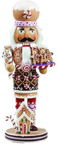 img 3 attached to Kurt Adler 16-Inch Gingerbread Christmas Nutcracker: Handcrafted Wooden Delight