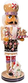 img 4 attached to Kurt Adler 16-Inch Gingerbread Christmas Nutcracker: Handcrafted Wooden Delight