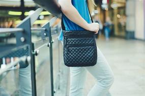 img 1 attached to 👜 ClaraNY BLACK Ultra Lightweight Water-Repellent Stain-Resistant Quilted Crossbody Bag